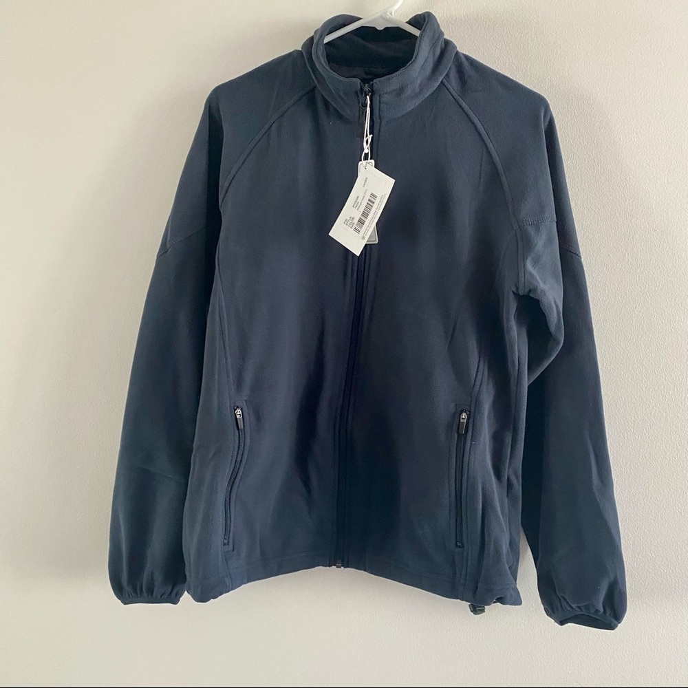North END NWT Basic Navy Micro Fleece Full Zip Stretch Sweater Lightweight - Picture 7 of 16
